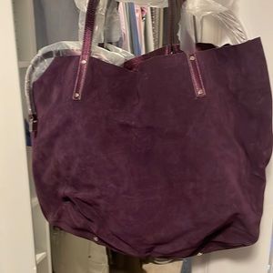 Purple suede tote bag-never used